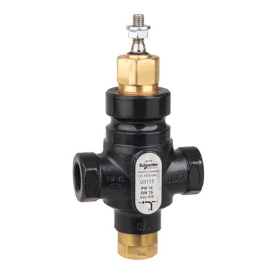 Venta V311T Globe Valve, 3-Way, PN16, Rp 1/2 Internal Thread, DN15, 4.0 Kvs, Nodular Iron, Brass plug, Max. Glycol 50%,
