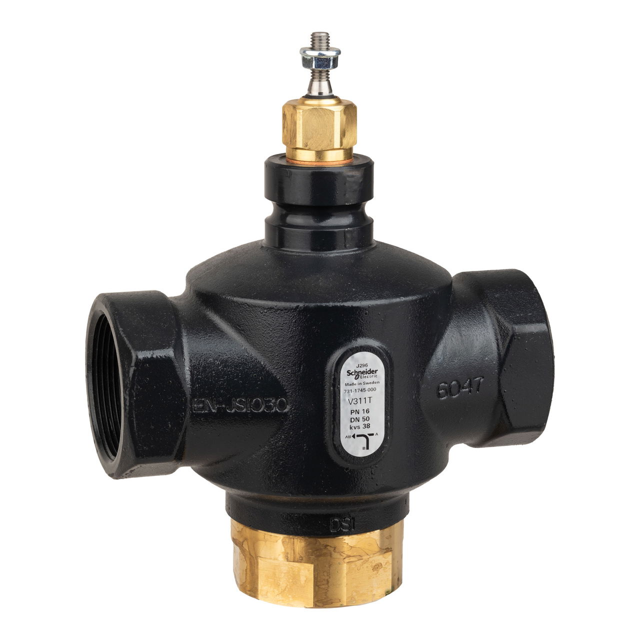 VB: 50 mm, 3W, Globe, Rp Int, BR, 38 kvs, Glycol 25-50% and Water, Venta, No Steam