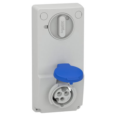 Toma Unika con interbloqueo 16A 2p+T 200-250 V IP44 50-60 HZ