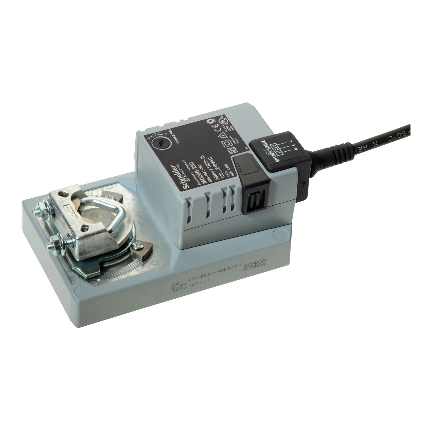 Act: Elec, 2Pos, NSR, 230 VAC, 1 m Leads, 20 Nm, IP54, Opt SPDT