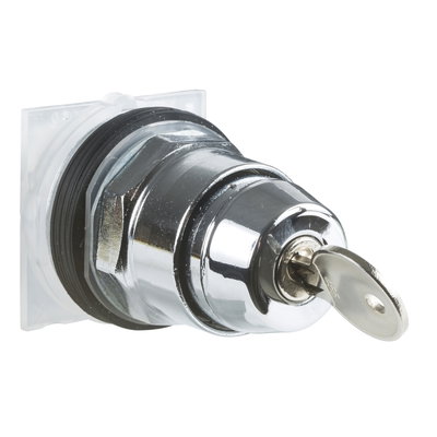 Selector switch Ø 30 - 2 position - key operated - RONIS 455 - left/right-hand