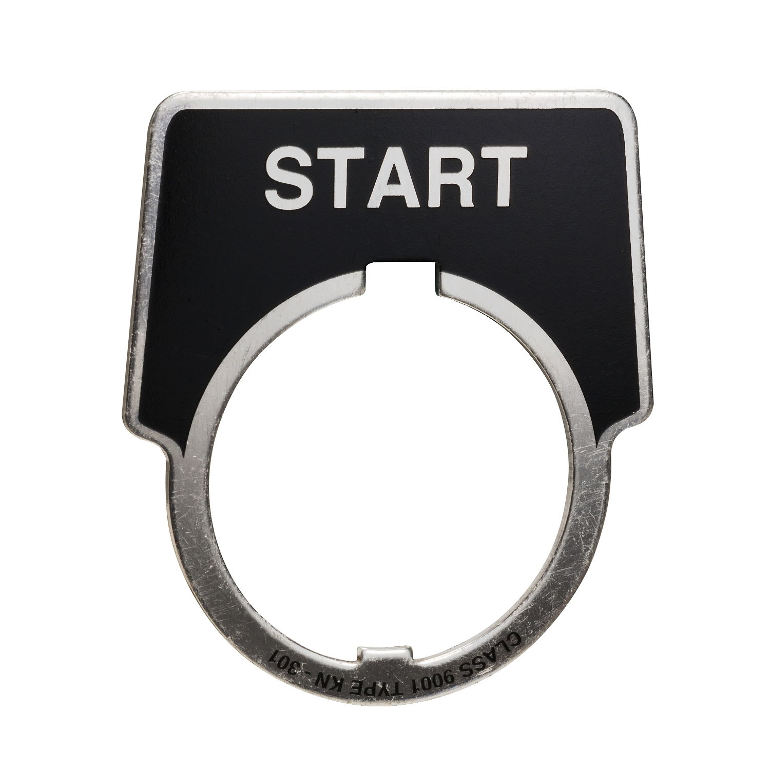 Legend plate - 44 x 50 mm - mounting diameter 30 mm - start