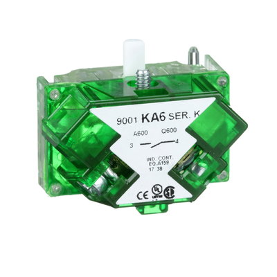 Hilfsschalterblock m. gesch. Klemmen, 9001K, 1S voreilend, Silberlegierung