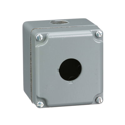 Empty control station - 9001K - aluminium - 1 cut-out Ø 30