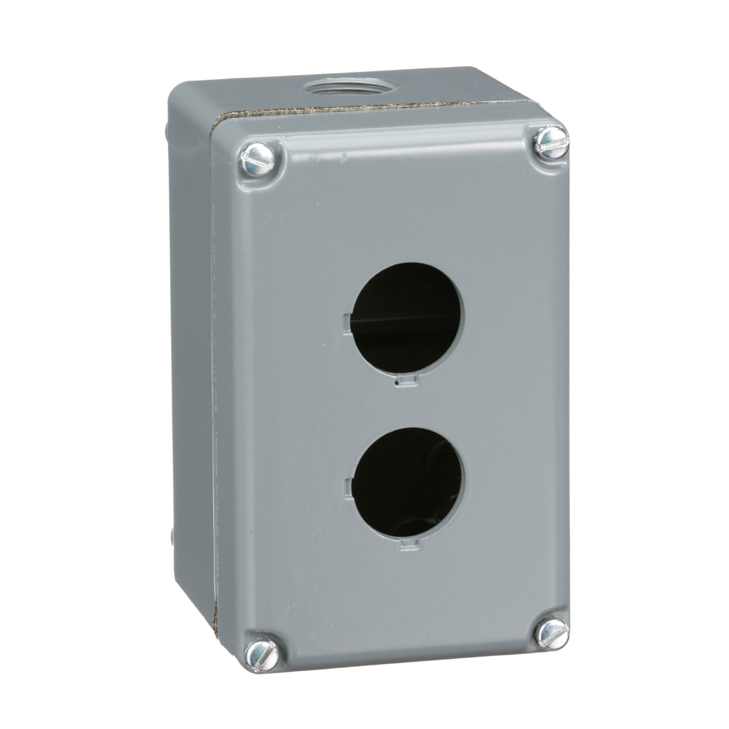 Empty control station - 9001K - aluminium - 2 cut-outs Ø 30