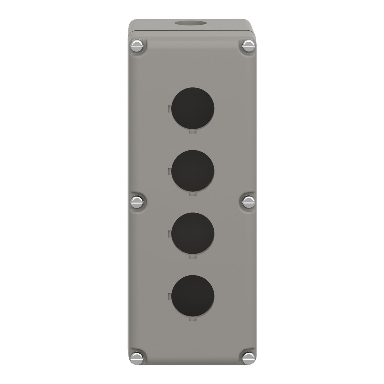 Empty control station - 9001K - aluminium - 4 cut-outs Ø 30 – Image 4 of 10