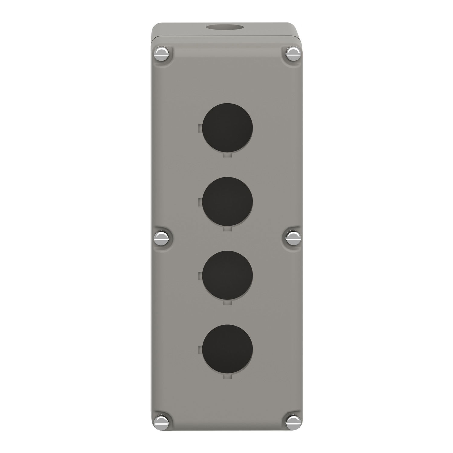 Empty control station - 9001K - aluminium - 4 cut-outs Ø 30 – Image 4 of 10