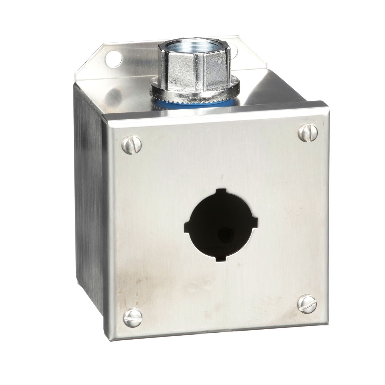 Empty control station - 9001K - stainless steel - 1 cut-out Ø 30