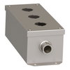 Empty control station - 9001K - stainless steel - 3 cut-outs Ø 30