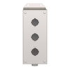 Empty control station - 9001K - stainless steel - 3 cut-outs Ø 30