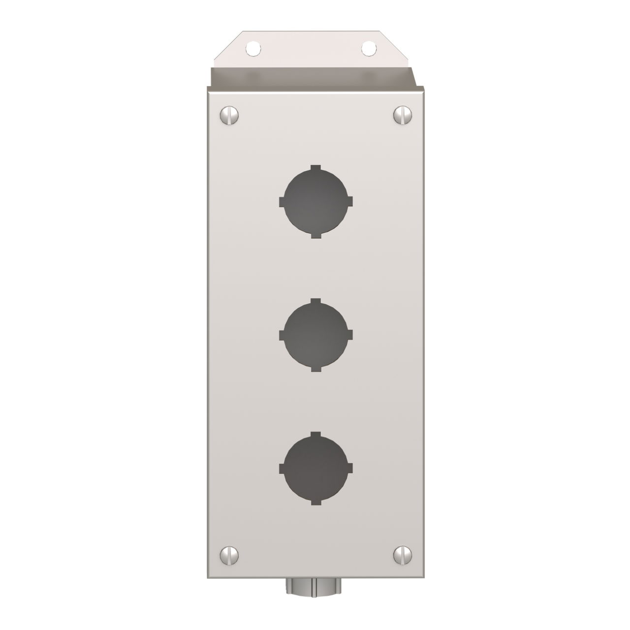 Empty control station - 9001K - stainless steel - 3 cut-outs Ø 30 – Image 4 of 10