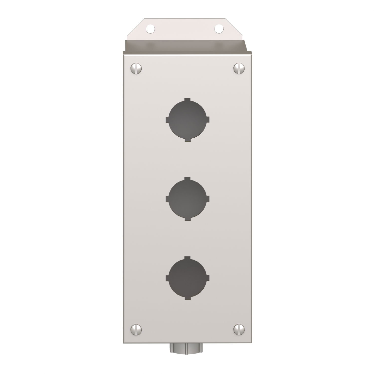Empty control station - 9001K - stainless steel - 3 cut-outs Ø 30 – Image 4 of 10