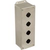 Empty control station - 9001K - stainless steel - 4 cut-outs Ø 30