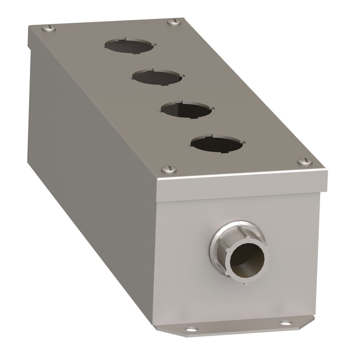 Empty control station - 9001K - stainless steel - 4 cut-outs Ø 30 – Image 3 of 10