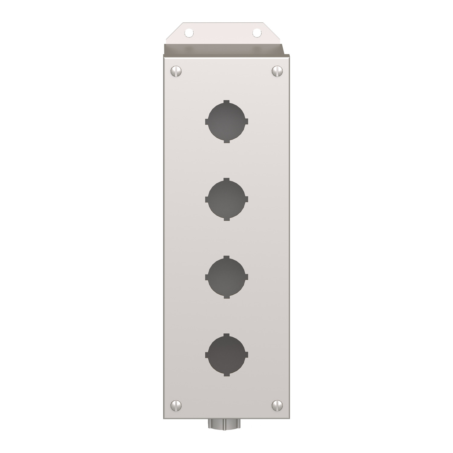Empty control station - 9001K - stainless steel - 4 cut-outs Ø 30 – Image 4 of 10