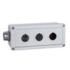 Empty control station - 9001K - stainless steel - 3 cut-outs Ø 30