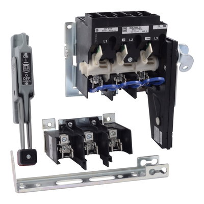 Operating mechanism, flange mounted, variable depth, 100A, 600 V, fuseholder, switch mechanism, 6 inch handle, NEMA 4