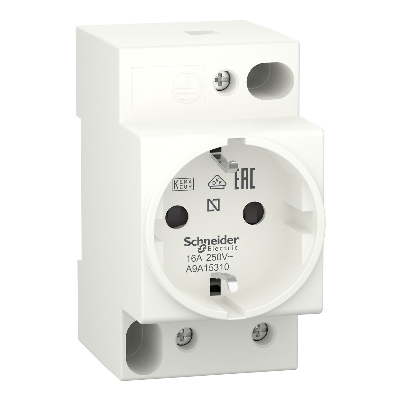 DIN socket, Acti9 iPC, 2P+E, 16A, 250VAC