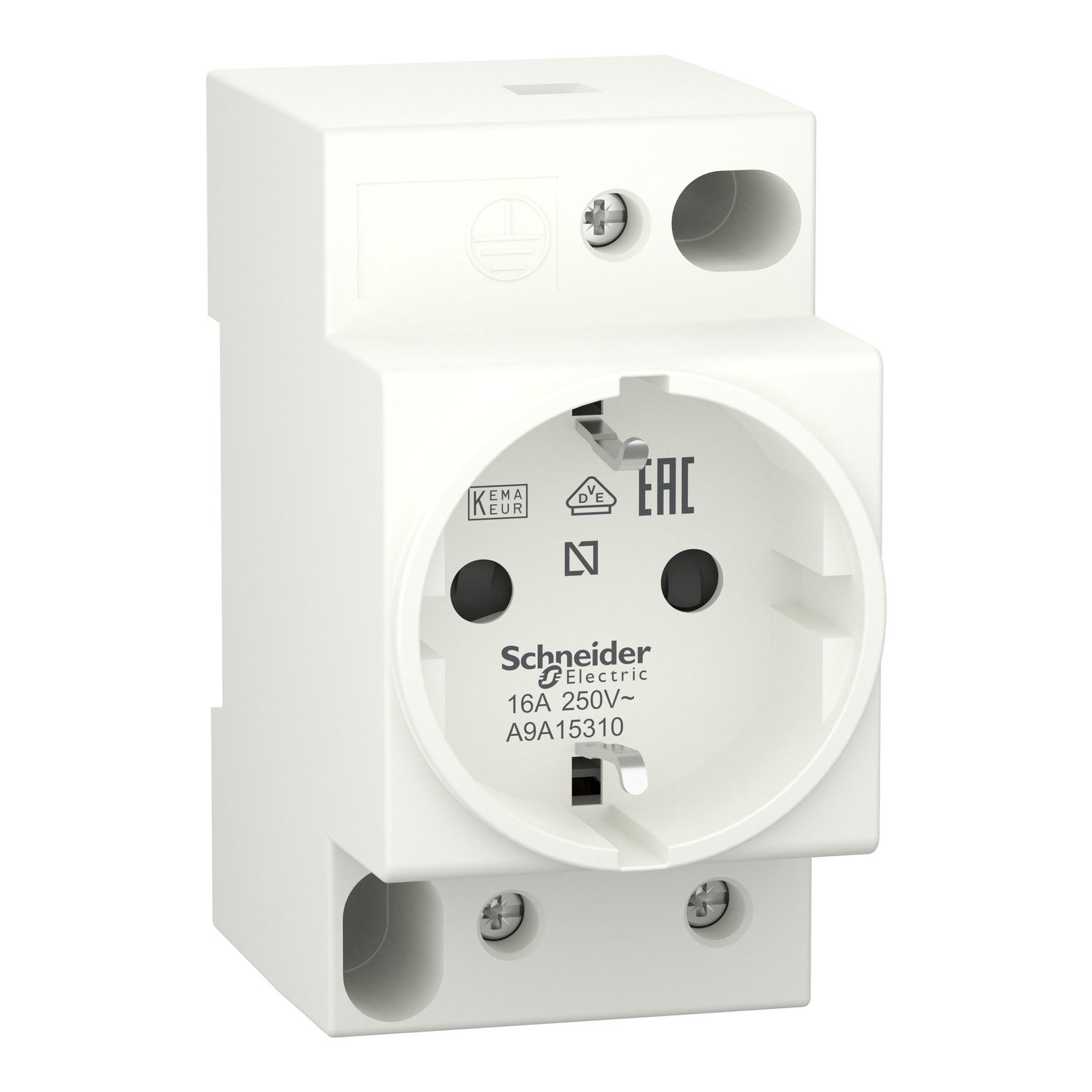 DIN socket, Acti9 iPC, 2P+E, 16A, 250VAC