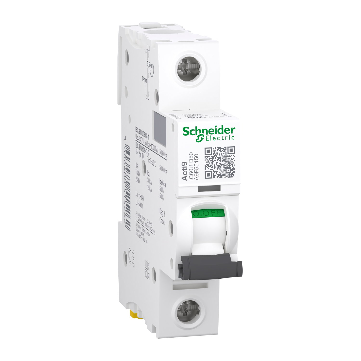 ACTI9 IC60H 1P 50A D MCB