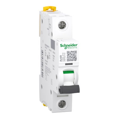 Miniature circuit-breaker, Acti9 iC60L, 1P, 10 A, Z curve, 15000 A (IEC 60898-1), 25 kA (IEC 60947-2)