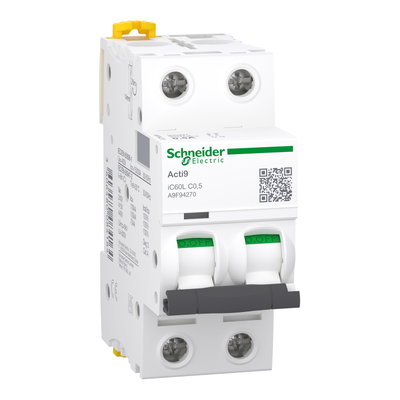 IC60L - miniature circuit breaker - 2P - 0.5A - C curve