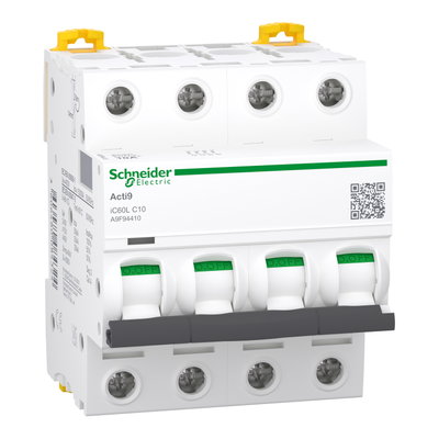 IC60L - miniature circuit breaker - 4P - 10A - C curve