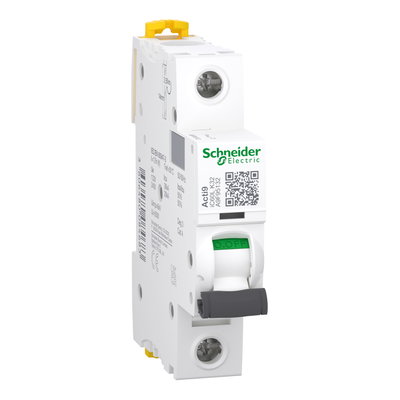 Miniature circuit-breaker, Acti9 iC60L, 1P, 32 A, K curve, 15000 A (IEC 60898-1), 20 kA (IEC 60947-2)