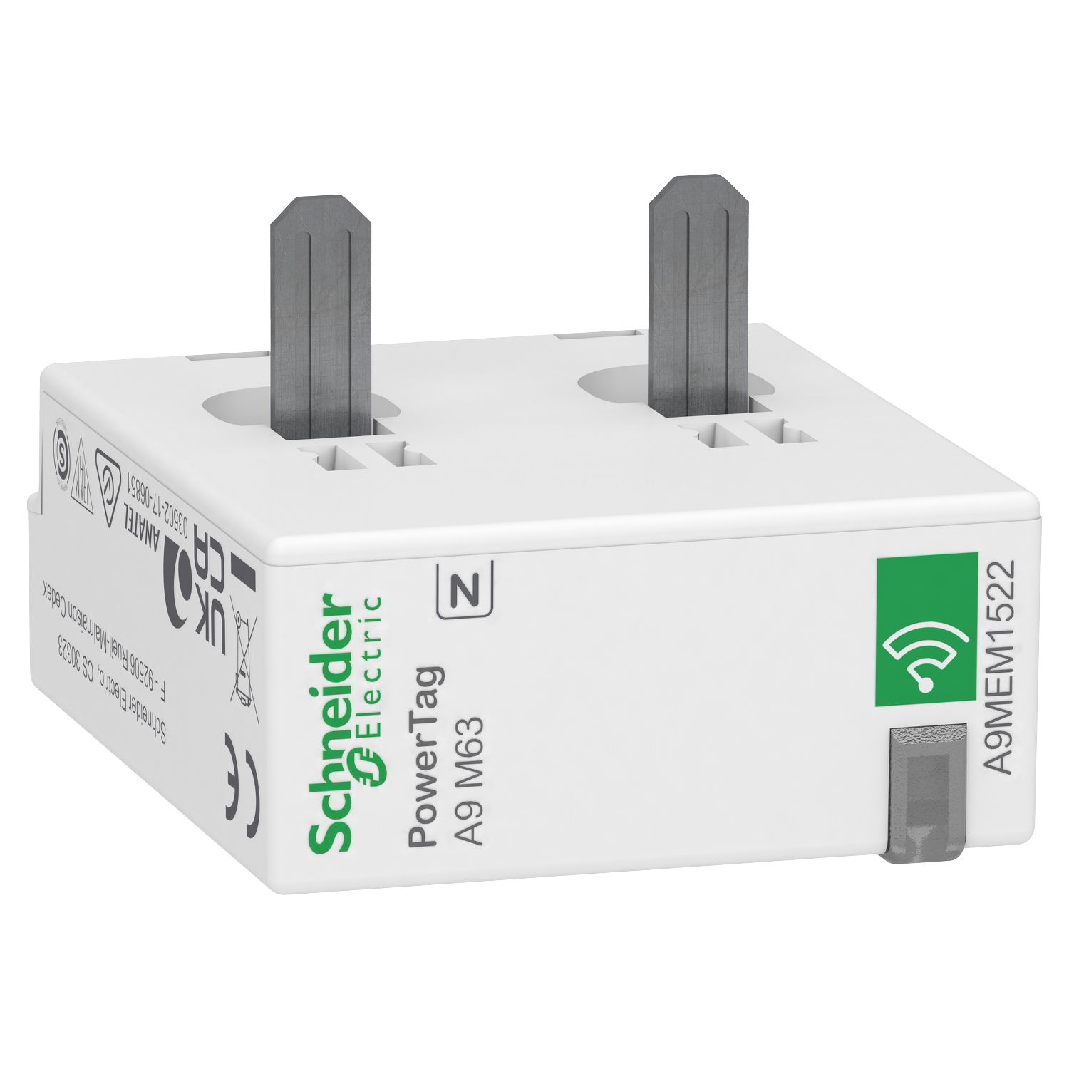 Energy sensor, PowerTag Monoconnect 63A 1P+N bottom position