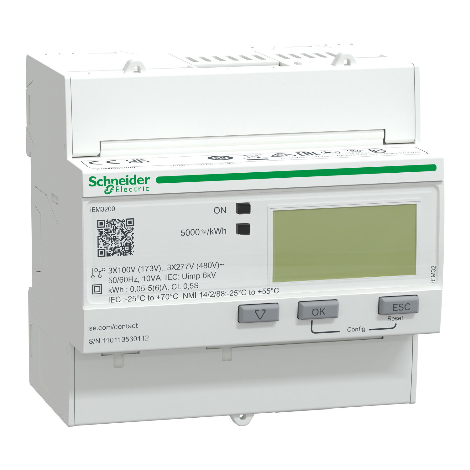 IEM3200 kWh. Medida con TIs externos