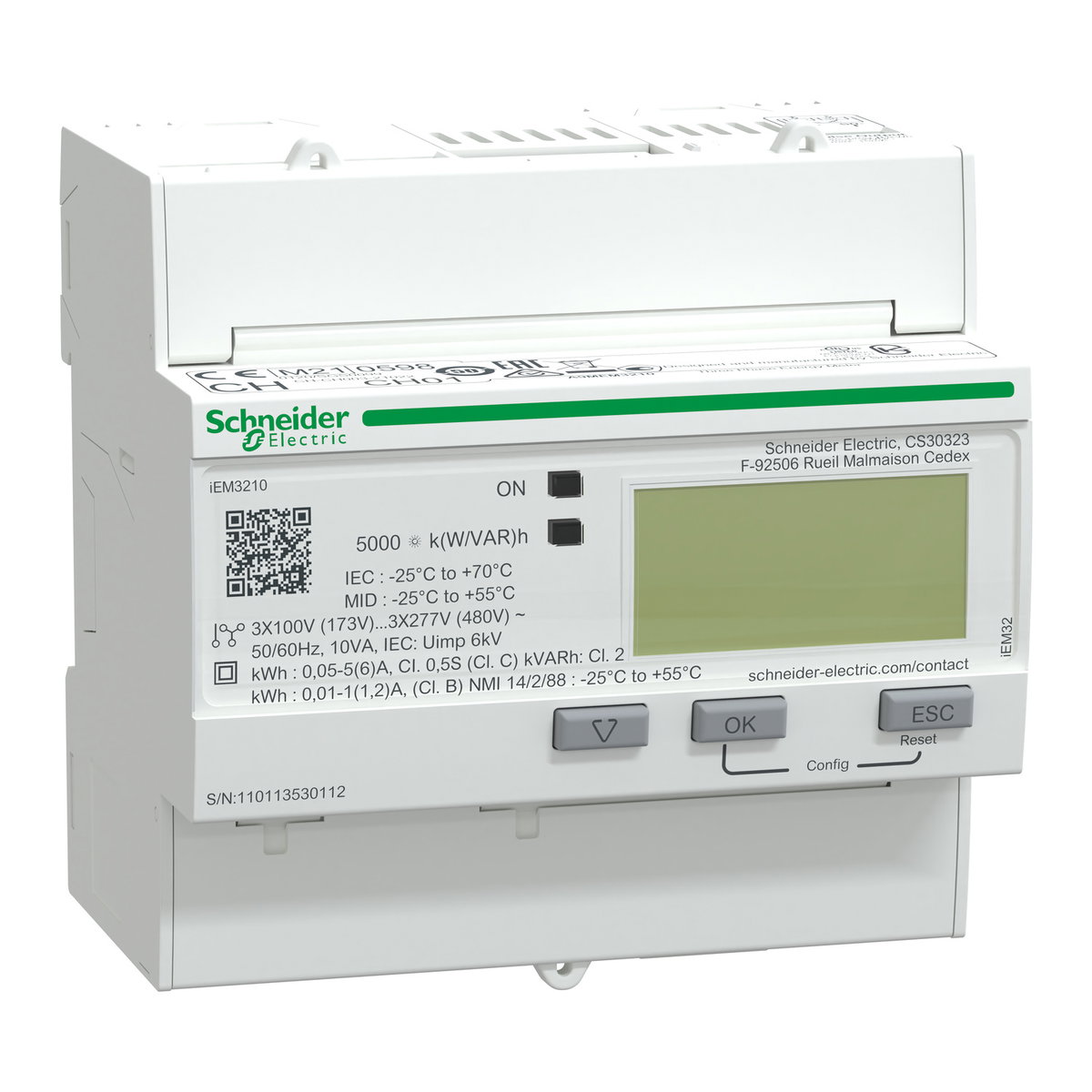 IEM3210 kWh. Medida con TIs externos, 1 sal. Imp, MID