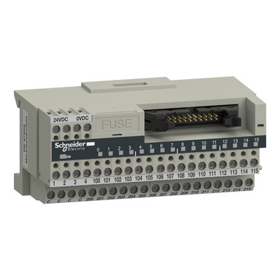Passive connection sub-base ABE7 - 16 inputs or outputs - Led