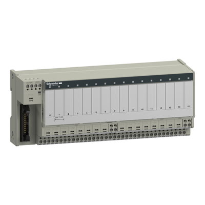 Sub-base for plug-in relay ABE7 - 16 channels - fuses - relay 10 mm