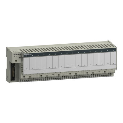 Sub-base for plug-in relay ABE7 - 16 channels - fuses - relay 12.5 mm