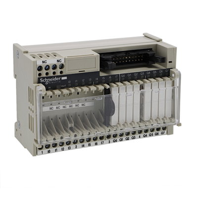 Sub-base with plug-in electromechanical relay ABE7, 16 channels, relay 5 mm