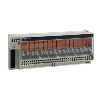 Sub-base with plug-in electromechanical relay ABE7 - 16 channels - relay 10 mm
