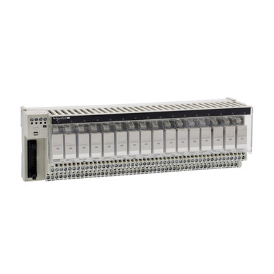 Sub-base with plug-in electromechanical relay ABE7 - 16 channels - relay 12.5 mm