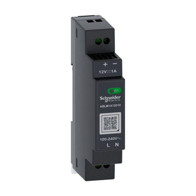 Regulated Power Supply, 100-240V AC, 12V 1 A, single phase, Modular