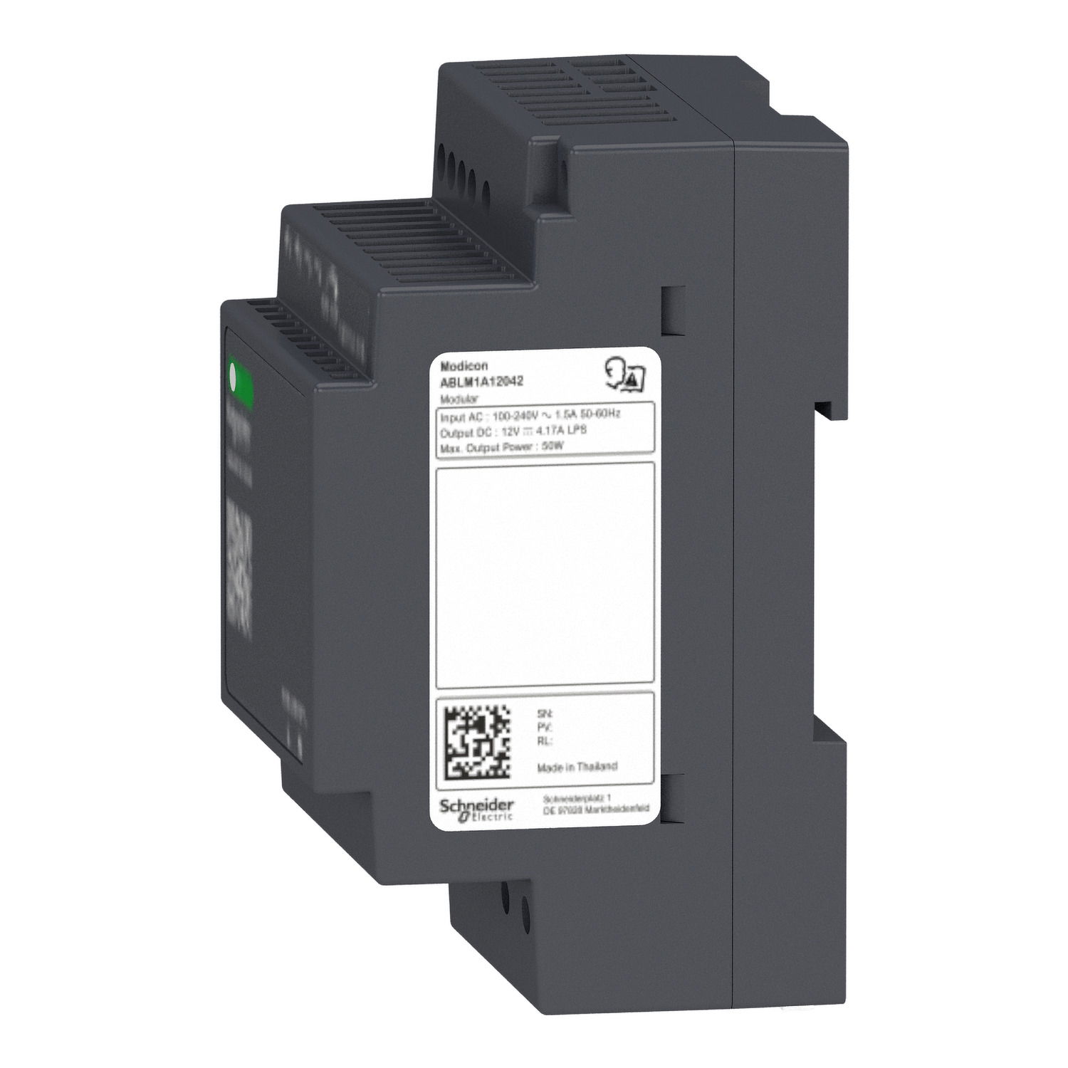 Regulated Power Supply, 100-240V AC, 12V 4.2 A, single phase, Modular – Image 7 of 7