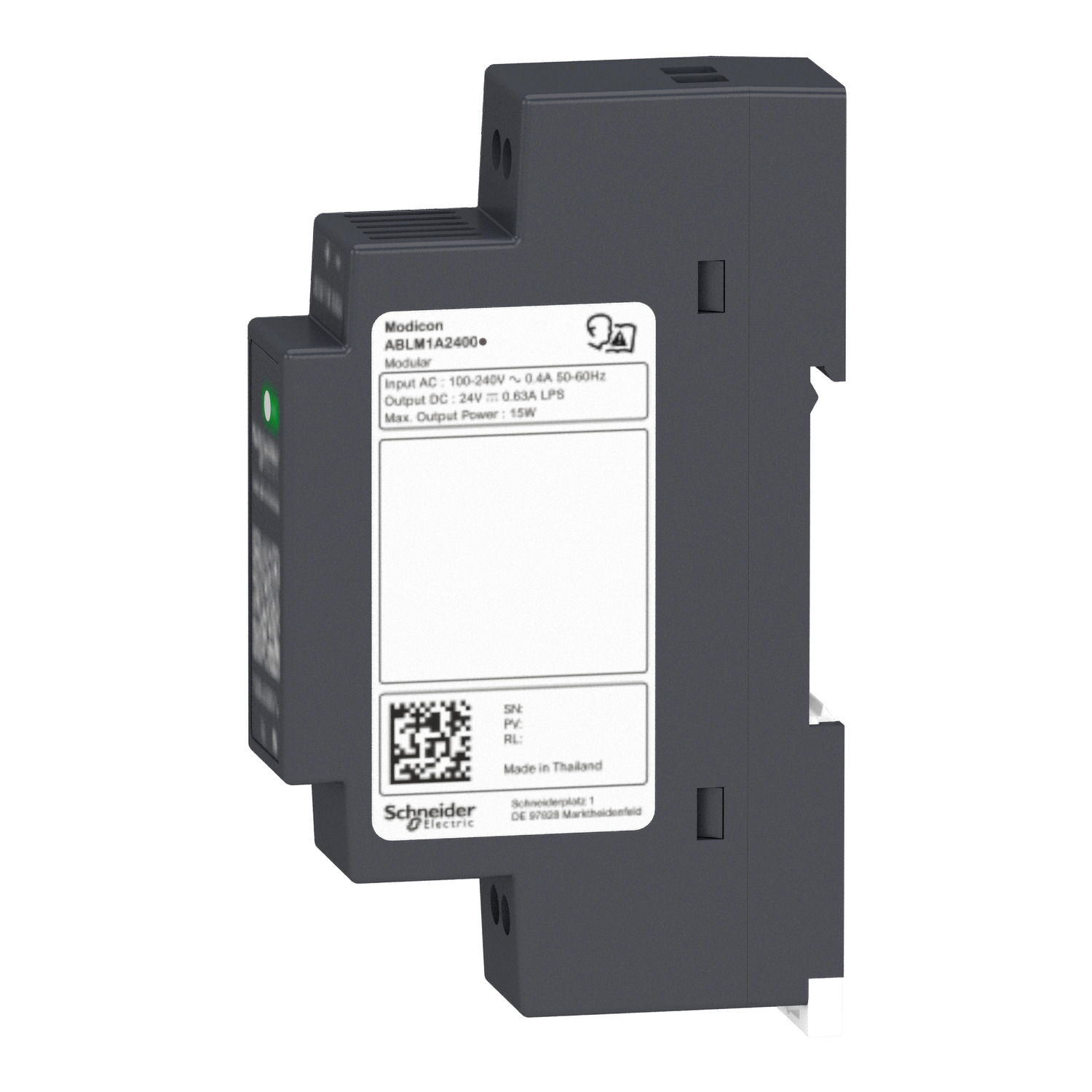 Regulated Power Supply, 100-240V AC, 24V 0.6 A, single phase, Modular – Image 7 of 7