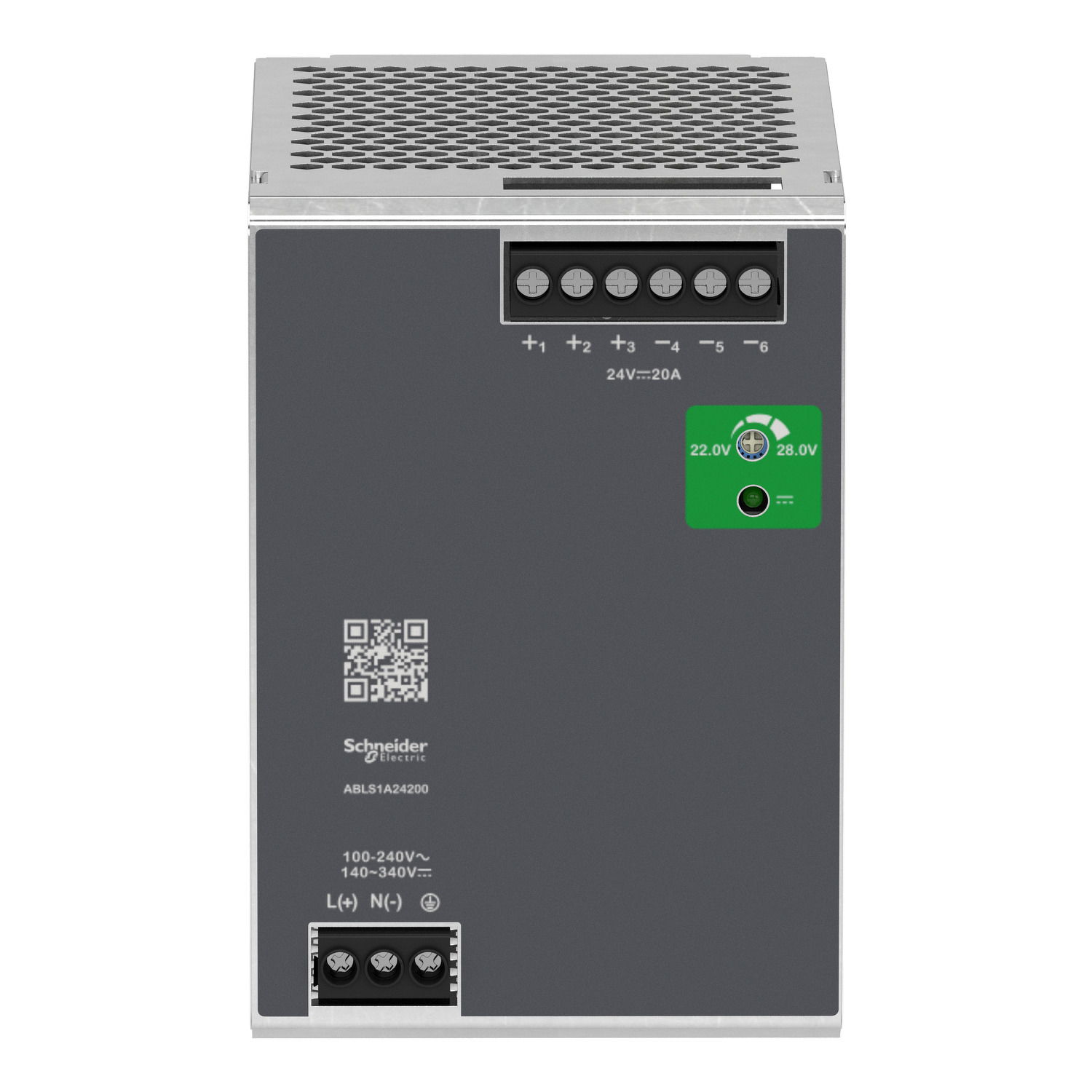 Regulated Power Supply, 100-240V AC, 24V 20 A, single phase, Optimized – Image 4 of 7