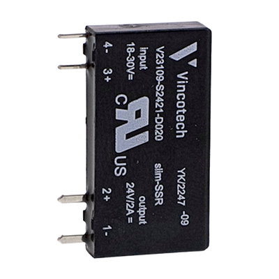 Plug-in solid state relay - 5 mm - output - 24 V DC - 2 A