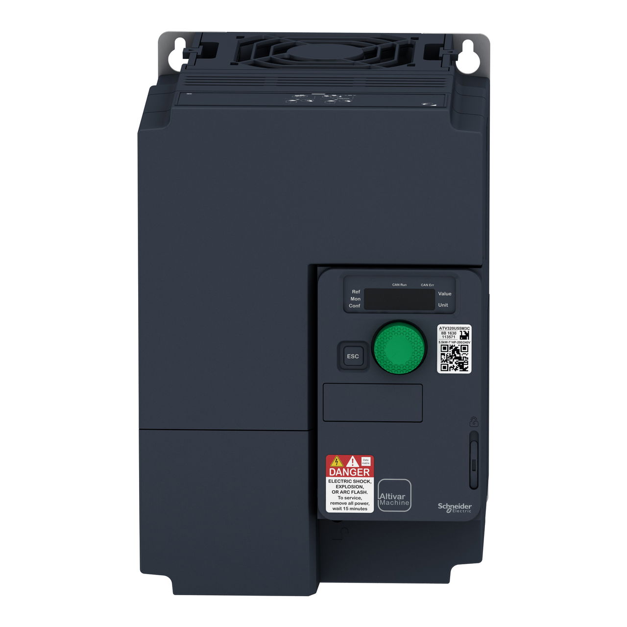 Variable speed drive, ATV320, 5.5 kW, 200…240 V, 3 phases, compact – Image 4 of 8