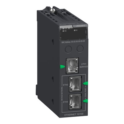 Ethernet module M580 - 3-port Ethernet communication - Coated