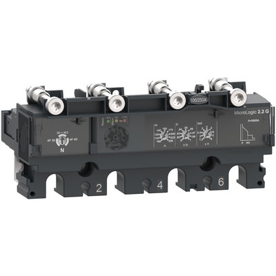 Trip unit MicroLogic 2.2 G for ComPacT NSX 160/250 circuit breakers, electronic, rating 160 A, 4 poles 4d
