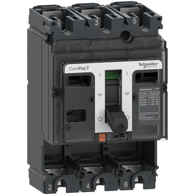 Circuit breaker basic frame, ComPacT NSX160F DC, 36 kA at 750 VDC, 160 A, without trip unit, 3 poles