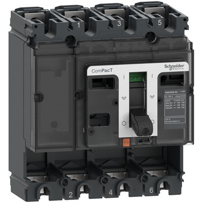 Circuit breaker basic frame, ComPacT NSX250S DC, 100 kA at 750 VDC, 250 A, without trip unit, 4 poles