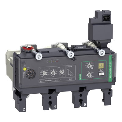 Trip unit MicroLogic 4.3 AL for ComPacT NSX 400/630 circuit breakers, electronic, rating 400A, 3 poles 3d
