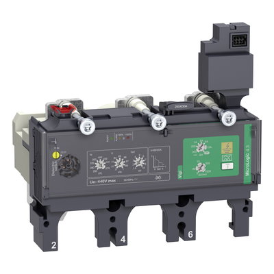 Trip unit MicroLogic 4.3 for ComPacT NSX 400/630 circuit breakers, electronic, rating 400A, 3 poles 3d