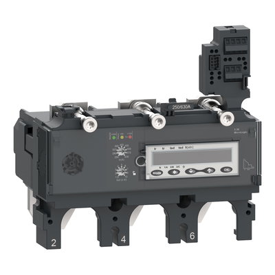 Trip unit MicroLogic 5.3 E for ComPacT NSX 630 circuit breakers, electronic, rating 630A, 3 poles 3d